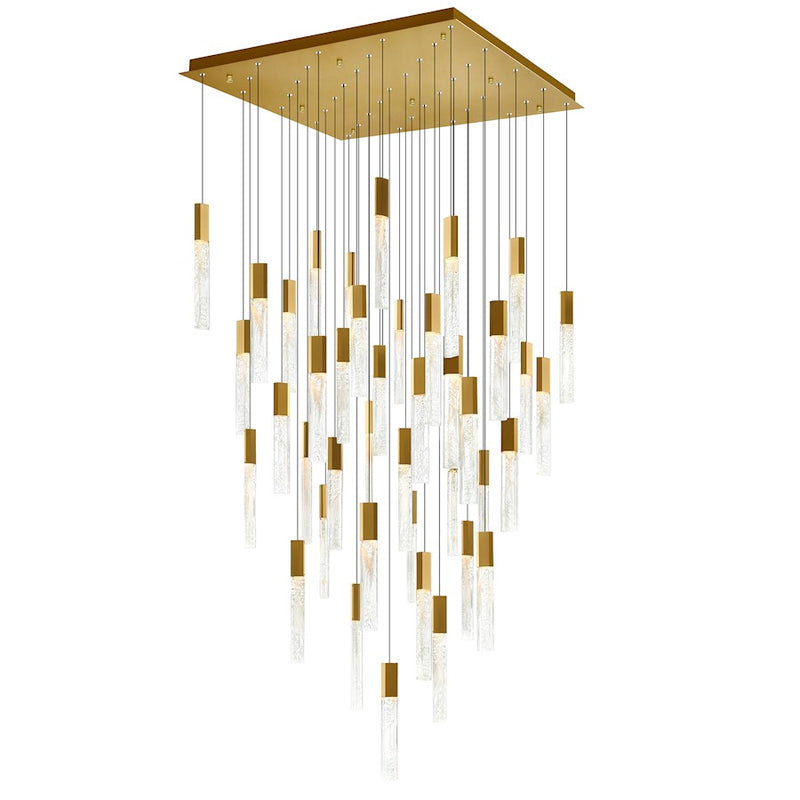 CWI Lighting Greta 36" Chandelier, Brass