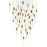 CWI Lighting Greta 36" Chandelier, Brass