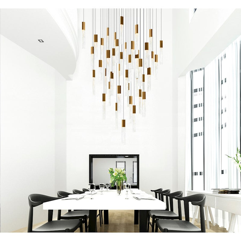 CWI Lighting Greta 36" Chandelier, Brass