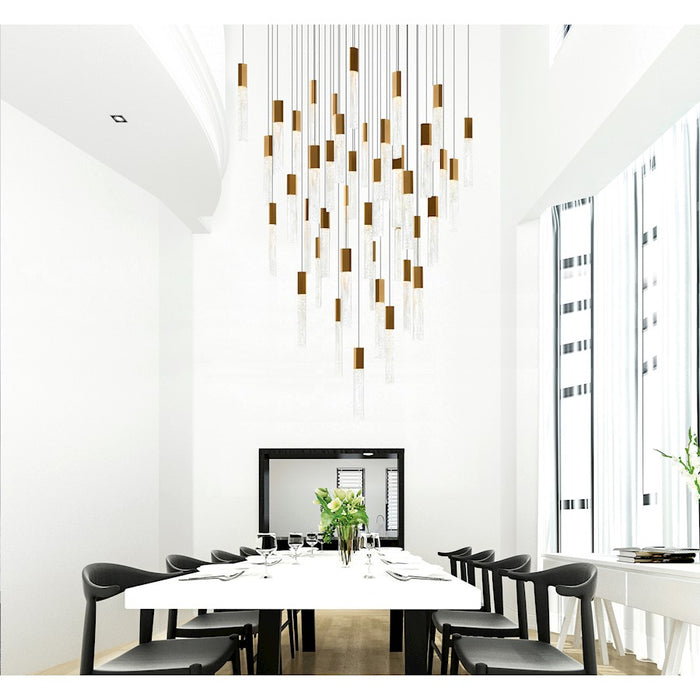 CWI Lighting Greta 36" Chandelier, Brass