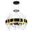 CWI Lighting Aya 18" Chandelier, Pearl Black/Titanium Gold - 1592P18-612