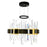 CWI Lighting Aya 18" Chandelier, Pearl Black/Titanium Gold
