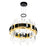 CWI Lighting Aya 18" Chandelier, Pearl Black/Titanium Gold