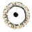 CWI Lighting Aya 18" Chandelier, Pearl Black/Titanium Gold