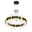 CWI Lighting Aya 24" Chandelier, Pearl Black/Titanium Gold