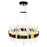 CWI Lighting Aya 24" Chandelier, Pearl Black/Titanium Gold