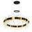 CWI Lighting Aya 32" Chandelier, Pearl Black/Titanium Gold - 1592P32-612