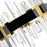 CWI Lighting Aya 32" Chandelier, Pearl Black/Titanium Gold