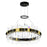CWI Lighting Aya 32" Chandelier, Pearl Black/Titanium Gold