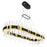 CWI Lighting Aya 43" Chandelier, Pearl Black/Titanium Gold