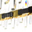 CWI Lighting Aya 43" Chandelier, Pearl Black/Titanium Gold