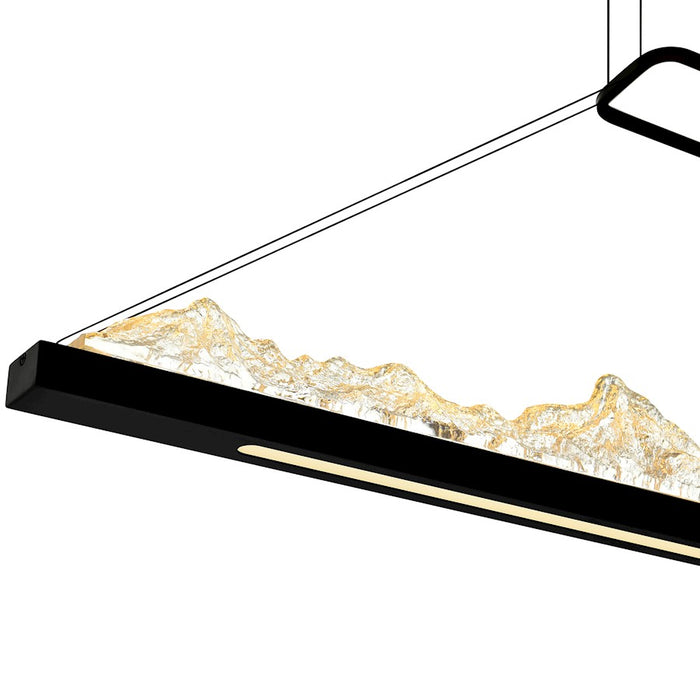CWI Lighting Himalayas 48" Chandelier, Black