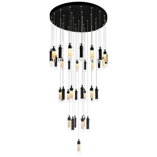 CWI Lighting Olinda Chandelier, Black/Clear - 1606P33-37-101