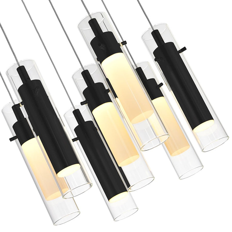 CWI Lighting Olinda Chandelier, Black/Clear