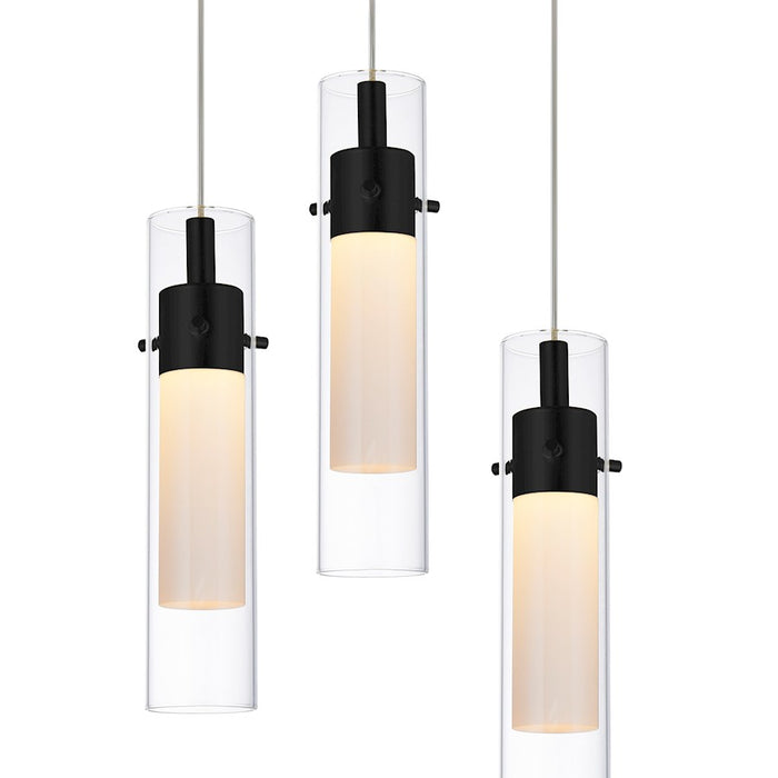 CWI Lighting Olinda Chandelier, Black/Clear