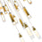 CWI Lighting Olinda Chandelier, Satin Gold/Clear