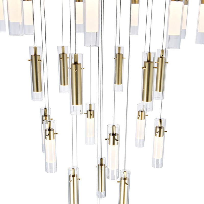 CWI Lighting Olinda Chandelier, Satin Gold/Clear