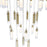 CWI Lighting Olinda Chandelier, Satin Gold/Clear