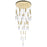 CWI Lighting Olinda Chandelier, Satin Gold/Clear