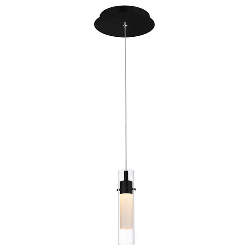 CWI Lighting Olinda Mini Pendant, Black/Clear - 1606P5-1-101