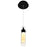 CWI Lighting Olinda Mini Pendant, Black/Clear