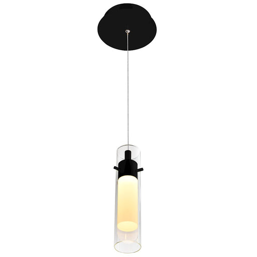CWI Lighting Olinda Mini Pendant, Black/Clear