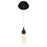 CWI Lighting Olinda Mini Pendant, Black/Clear