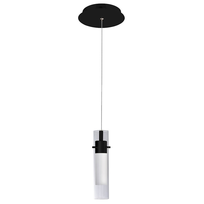CWI Lighting Olinda Mini Pendant, Black/Clear