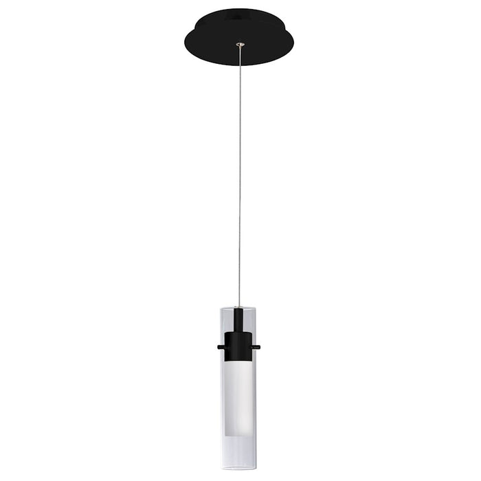 CWI Lighting Olinda Mini Pendant, Black/Clear