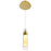 CWI Lighting Olinda Mini Pendant, Satin Gold/Clear