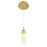 CWI Lighting Olinda Mini Pendant, Satin Gold/Clear