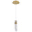 CWI Lighting Olinda Mini Pendant, Satin Gold/Clear