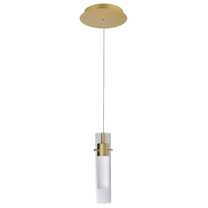 CWI Lighting Olinda Mini Pendant, Satin Gold/Clear