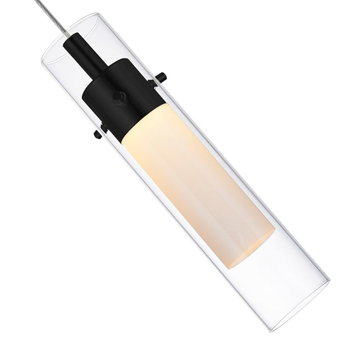 CWI Lighting Olinda Wall Light, Black/Clear