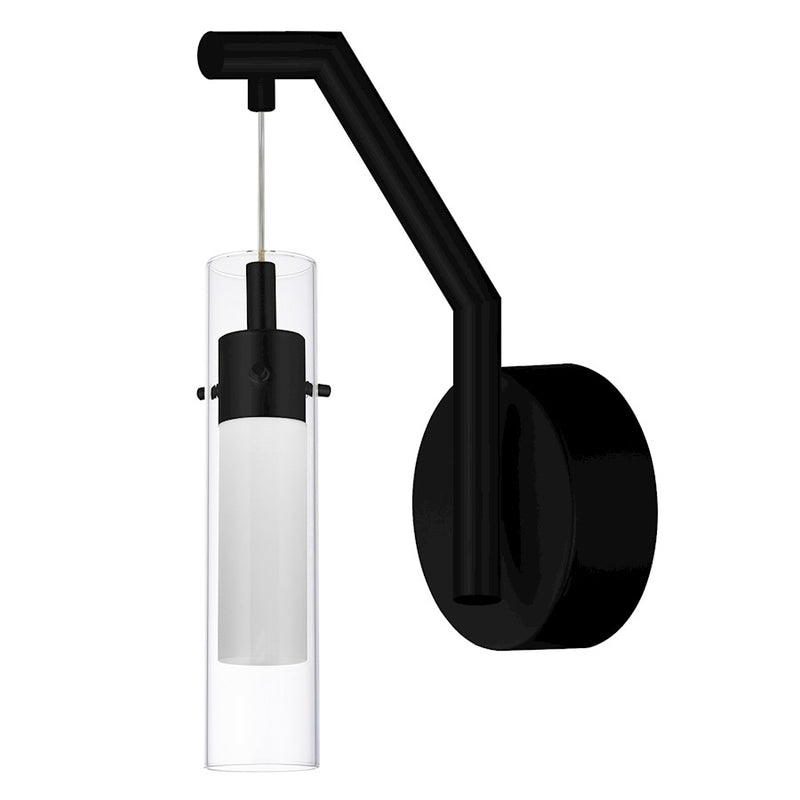 CWI Lighting Olinda Wall Light, Black/Clear