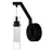 CWI Lighting Olinda Wall Light, Black/Clear