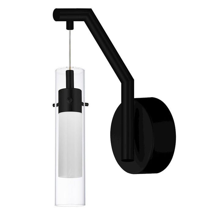 CWI Lighting Olinda Wall Light, Black/Clear