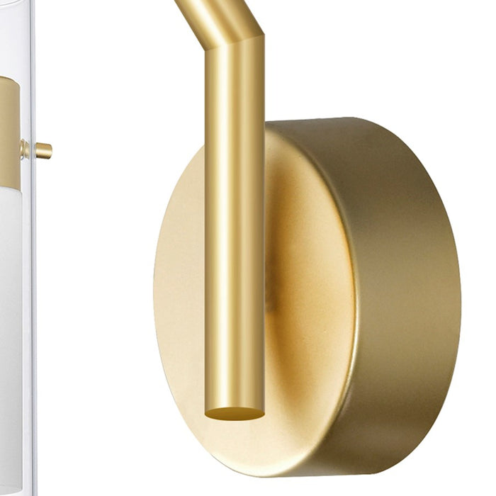 CWI Lighting Olinda Wall Light, Satin Gold/Clear
