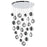 CWI Lighting Salvador 24" Chandelier, Polished Nickel