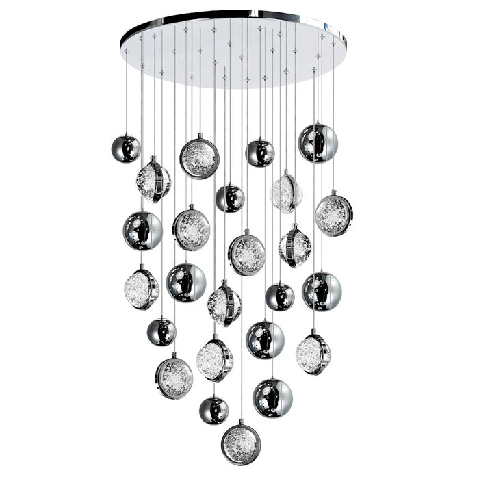 CWI Lighting Salvador 24" Chandelier, Polished Nickel