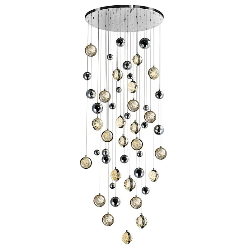 CWI Lighting Salvador 32" Chandelier, Polished Nickel