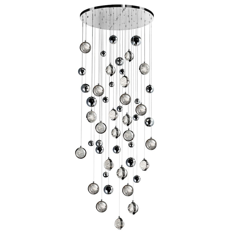 CWI Lighting Salvador 32" Chandelier, Polished Nickel