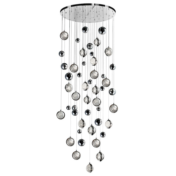 CWI Lighting Salvador 32" Chandelier, Polished Nickel