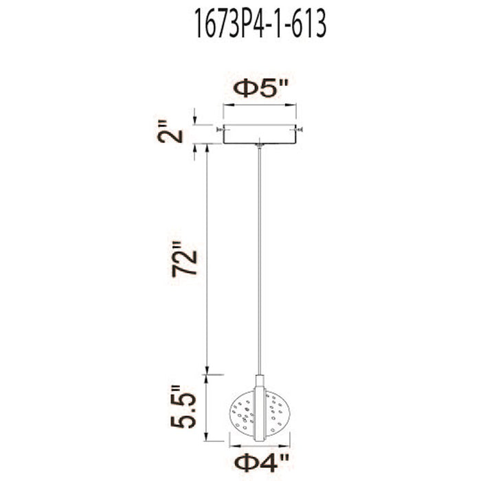 CWI Lighting Salvador Mini Pendant, Polished Nickel