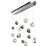 CWI Lighting Salvador 40" Chandelier, Polished Nickel