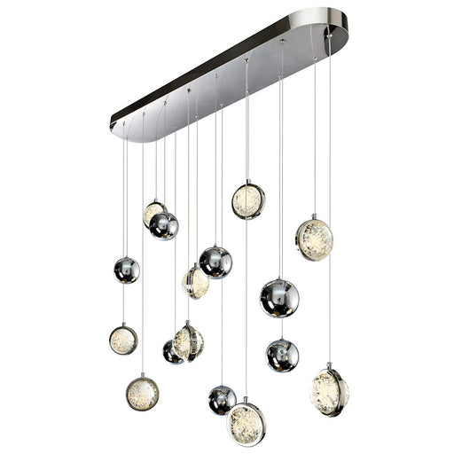 CWI Lighting Salvador 40" Chandelier, Polished Nickel