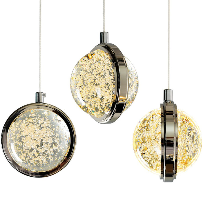 CWI Lighting Salvador 40" Chandelier, Polished Nickel