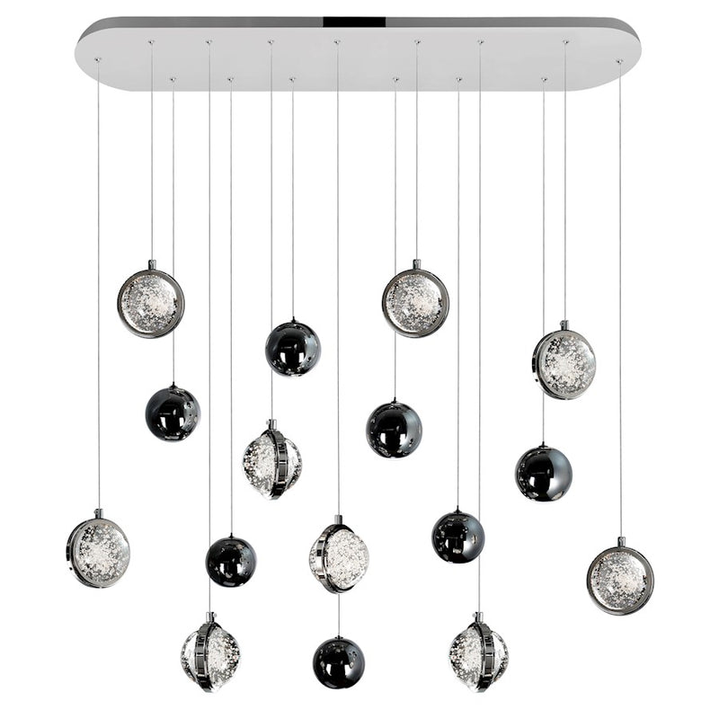 CWI Lighting Salvador 40" Chandelier, Polished Nickel