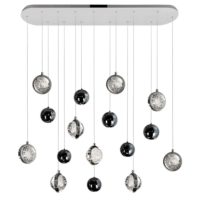 CWI Lighting Salvador 40" Chandelier, Polished Nickel