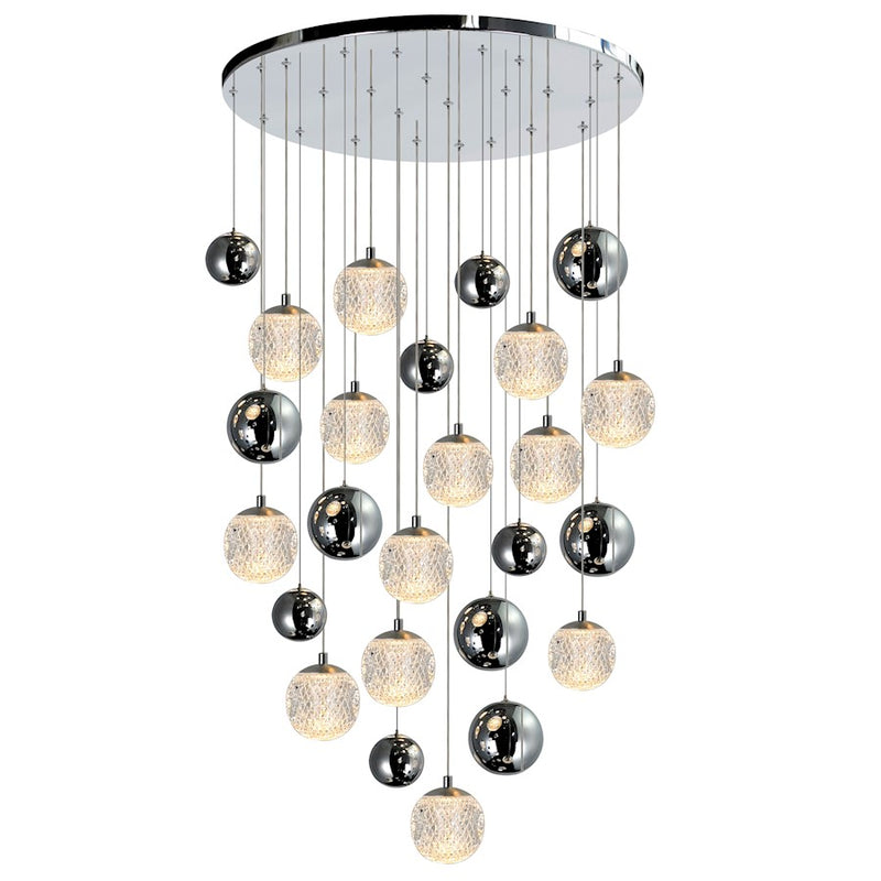 CWI Lighting Siena 24" Chandelier, Chrome